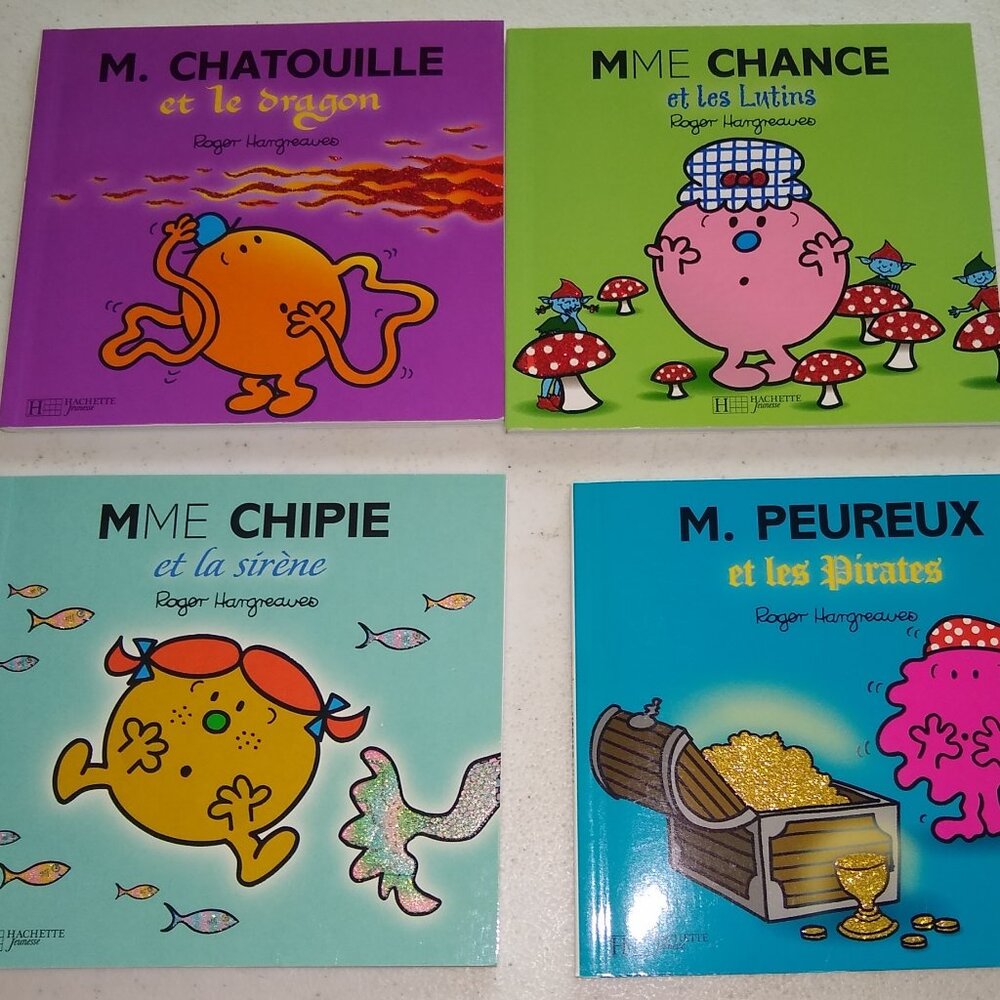 Mme Chance Lutins Mme Chipie Sirene, M Peureux, M Chatouille by Hargreaves